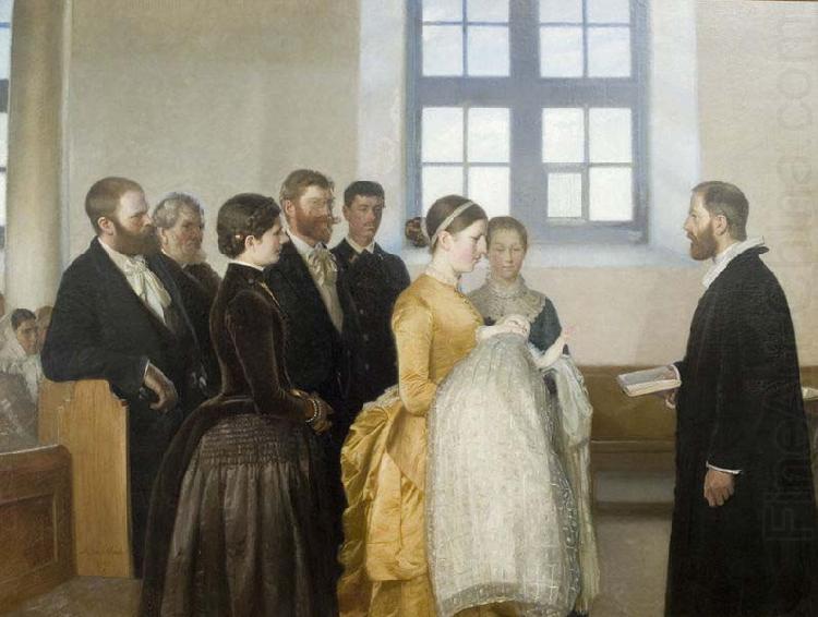 A Baptism, Michael Ancher